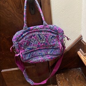 Vera Bradley Pink and Purple Paisley Travel Bag